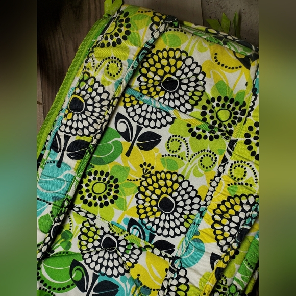 Vera Bradley Limes Up Retired Large Campus Floral Quilted Backpack EUC main image 7